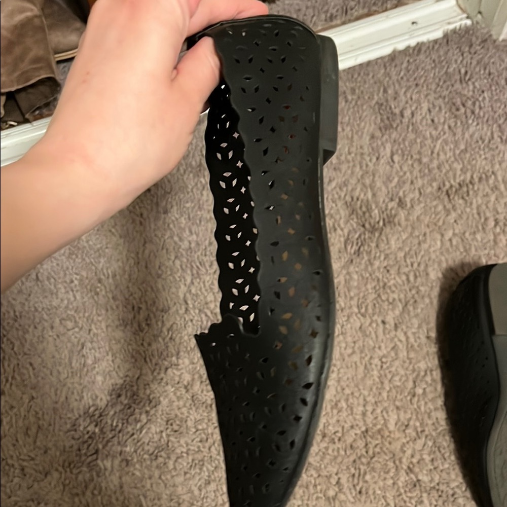 UNIONBAY Black Perforated Ballet Flats - Picture 6 of 8